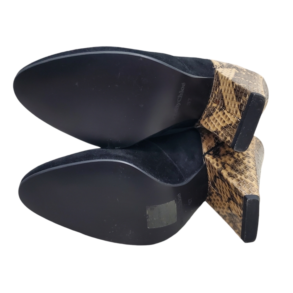 NWOT See by Chloe | Molly Suede Snake Heeled Booties Slouch  5.5 - Picture 5 of 10